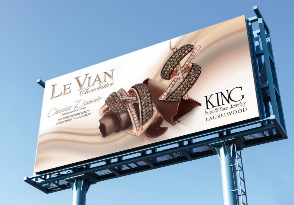 Vales Advertising - King Furs & Fine Jewelry billboard