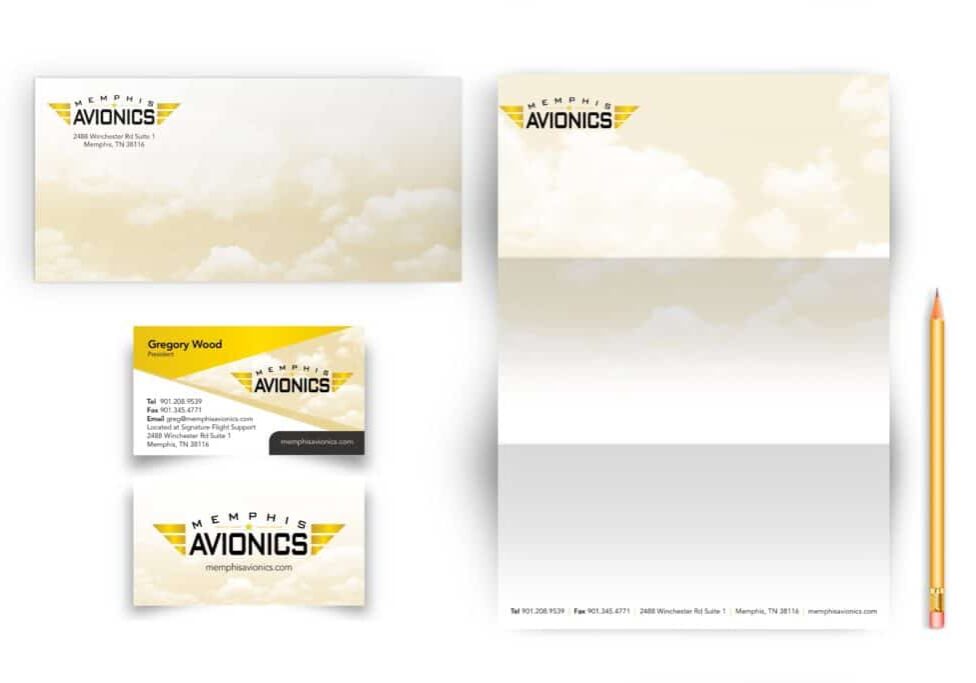 Vales Advertising - Memphis Avionics stationary