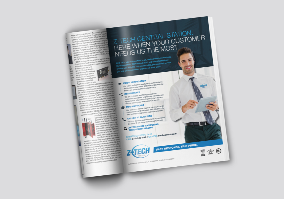 Vales Advertising Z-Tech Central magazine